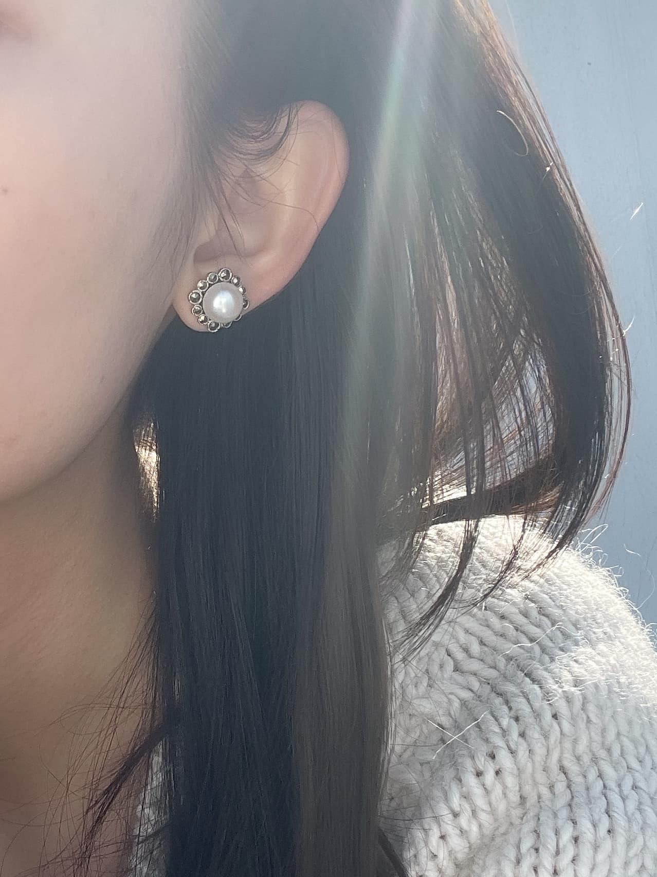 英式復古珍珠耳環