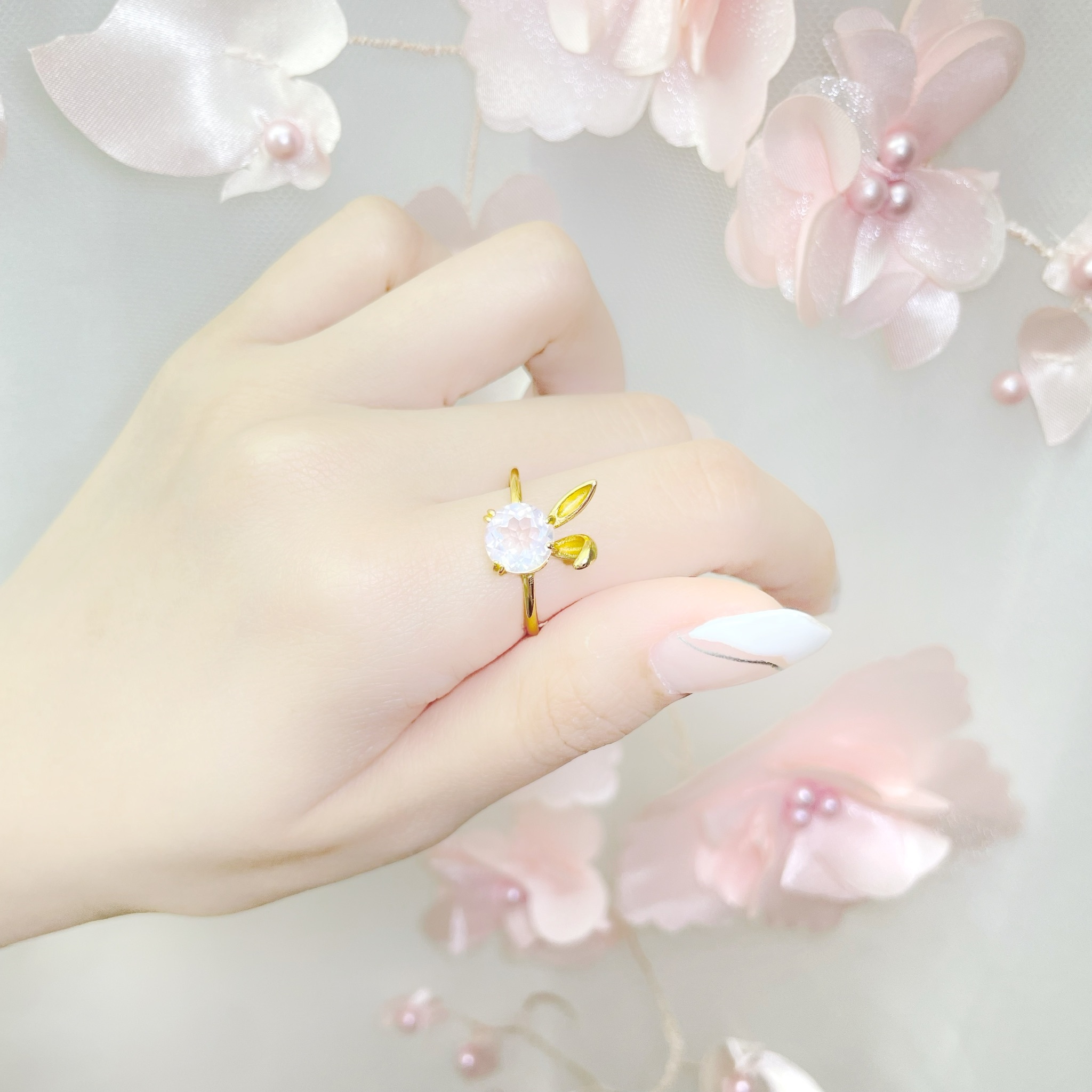 | 925 Silver・ 14k Gold | Funny  Bunny Ring | RI0429 |
