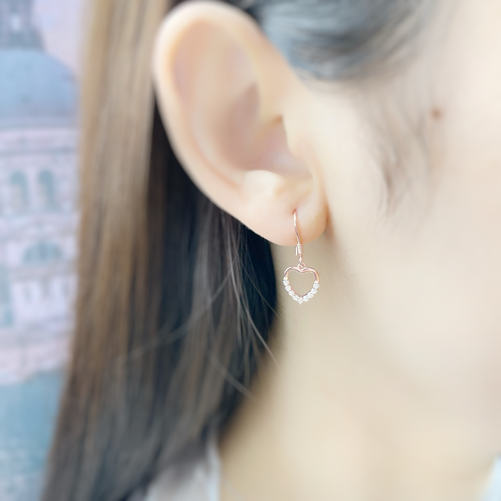 | 999 Silver・ White Gold・Rose Gold | Forever Love Earrings（Silver / Rose Gold） | EA0627 |