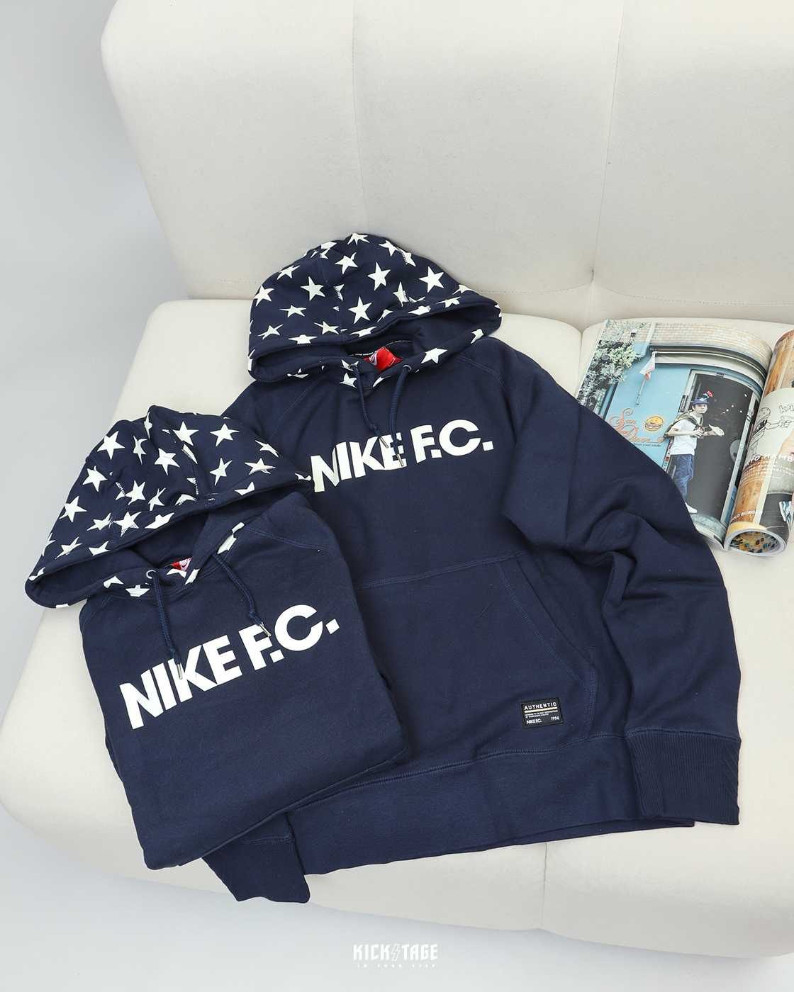 *特價商品售出不退換*NIKE FC HOODIE STAR 星星 深藍色 長袖 連帽 帽T 余文樂 B【631267-451】