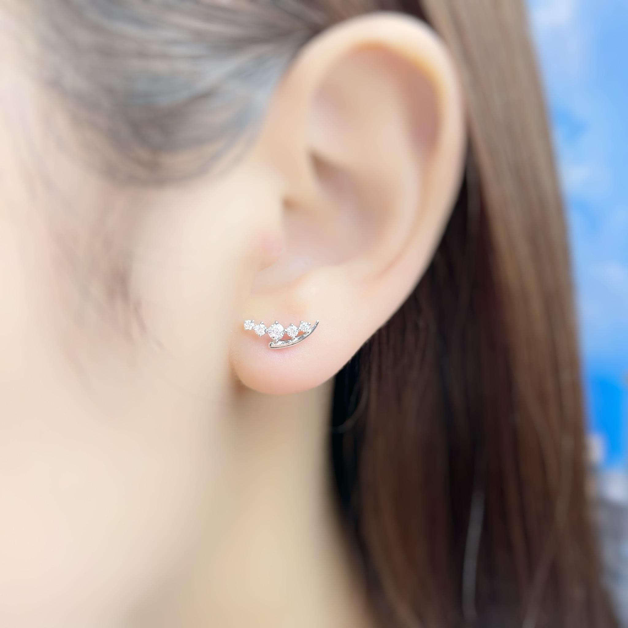 | 999 Silver・ White Gold・Rose Gold | Little Galaxy Earrings（Silver / Rose Gold） | EA0628 |