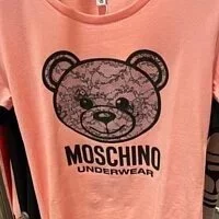 [DEFECT] MOSCHINO UNDERWEAR HEAD BEAR BIG LOGO T SHIRT, PINK, S, [FINAL SALE] T1913-9019-0133 (SDF213)