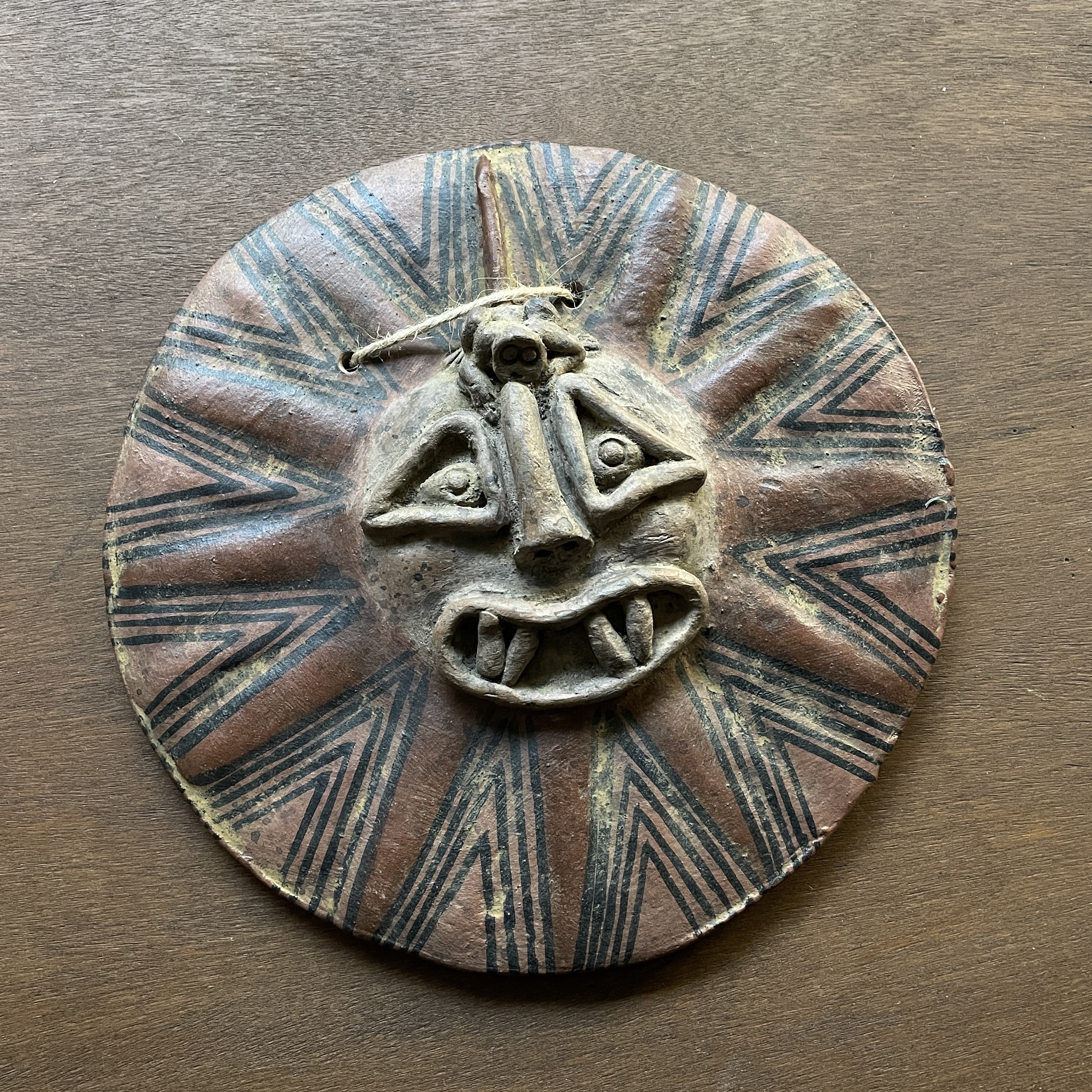 印加太陽神陶掛飾｜厄瓜多