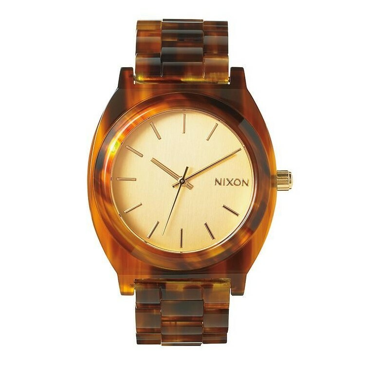 美國 NIXON Time Teller Acetate 極簡玳瑁錶 2585 (玳瑁棕)