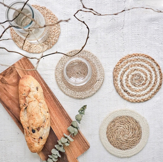 KORISSA｜天然隔熱墊｜套裝4入(兩色)