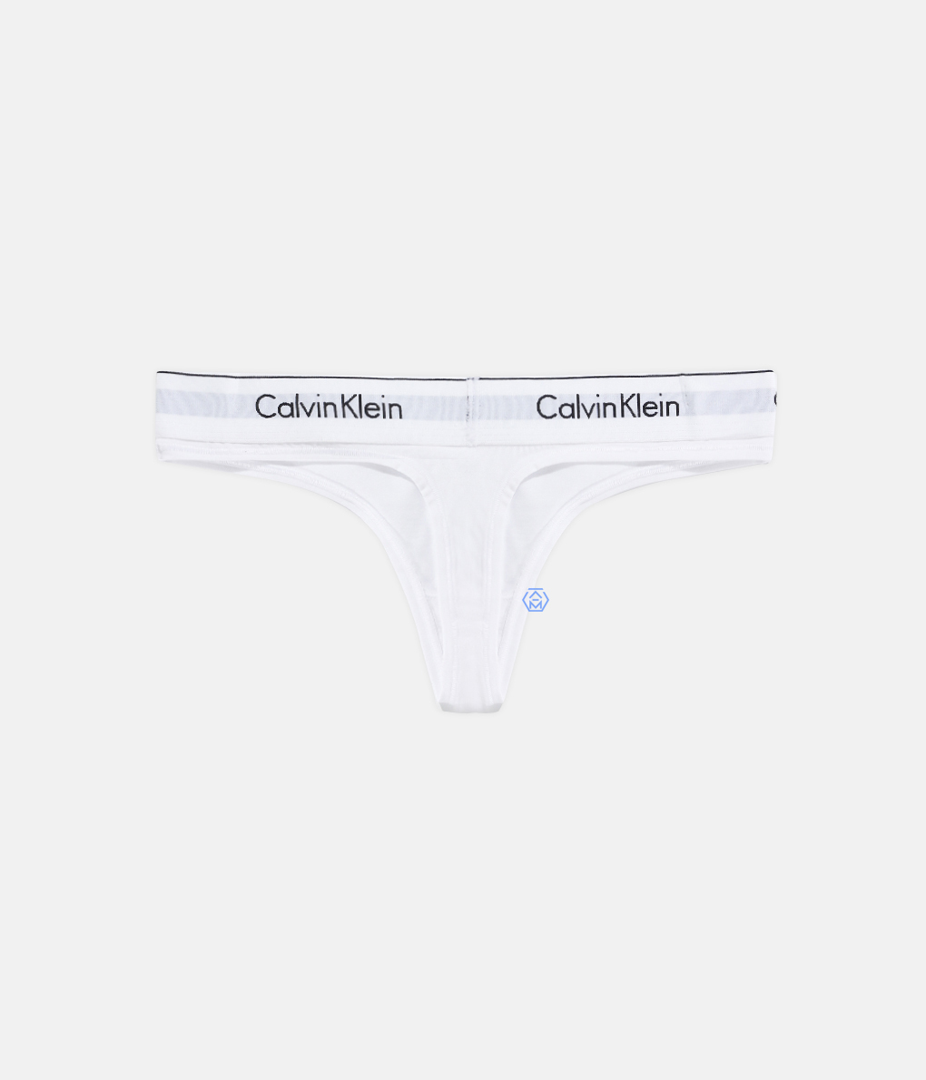 Calvin Klein Modern Cotton Thong  白色彈力棉丁字褲 (F3786E-100)