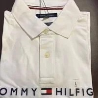[DEFECT] TOMMY HILFIGER MEN'S REGULAR FIT STRETCH LOGO SHORT SLEEVE PIQUE KARRATI,WHITE, 78J6983-100 [FINAL SALE] (SDF582)