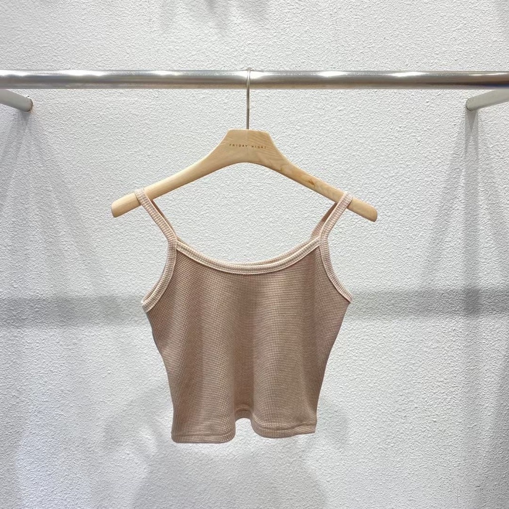 (現貨)窩夫格紋 拼色小背心｜3色