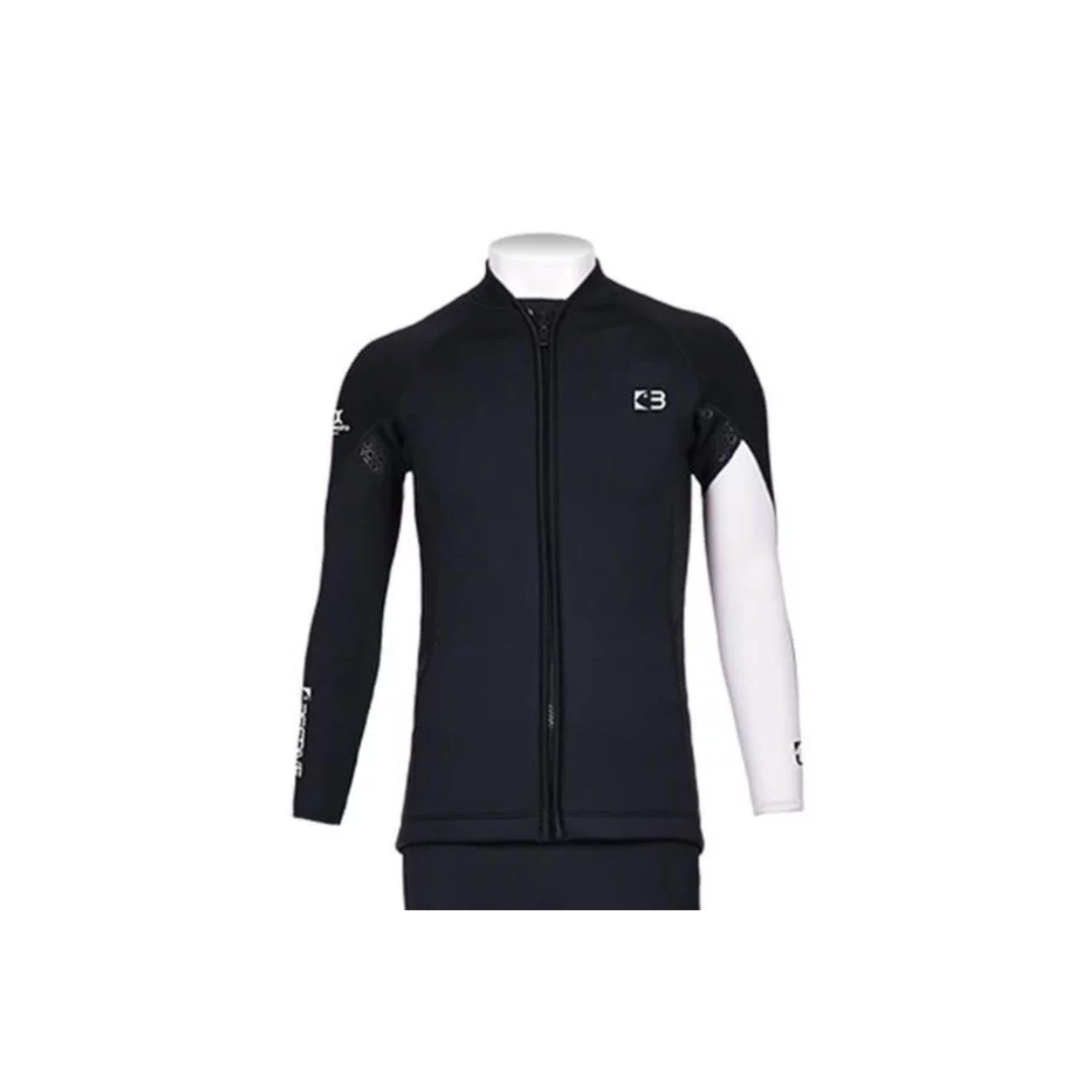 ▲現貨-Bestdive 男款 2mm 黑白系列 防寒上衣-黑身白手