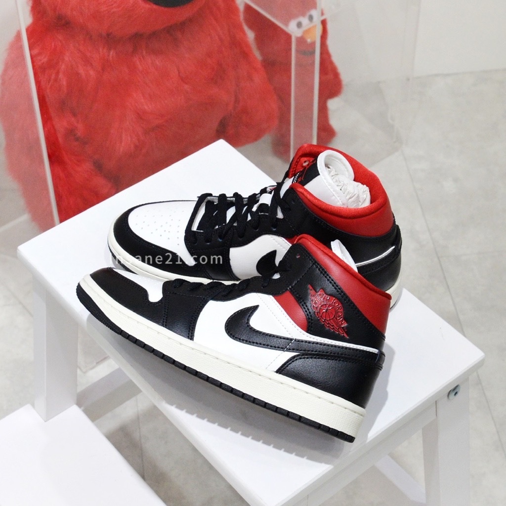 AIR JORDAN 1 MID GYM RED 白黑紅奶油底BQ6472-061