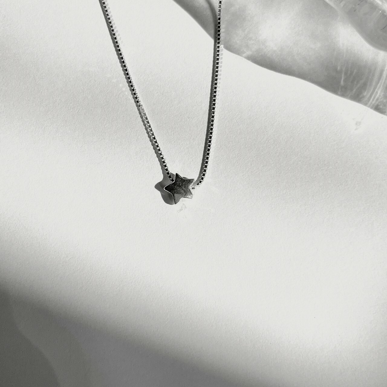 │日常│光面星星 • 鎖骨鍊 • 純銀項鏈 • 可碰水 • 抗過敏 S925