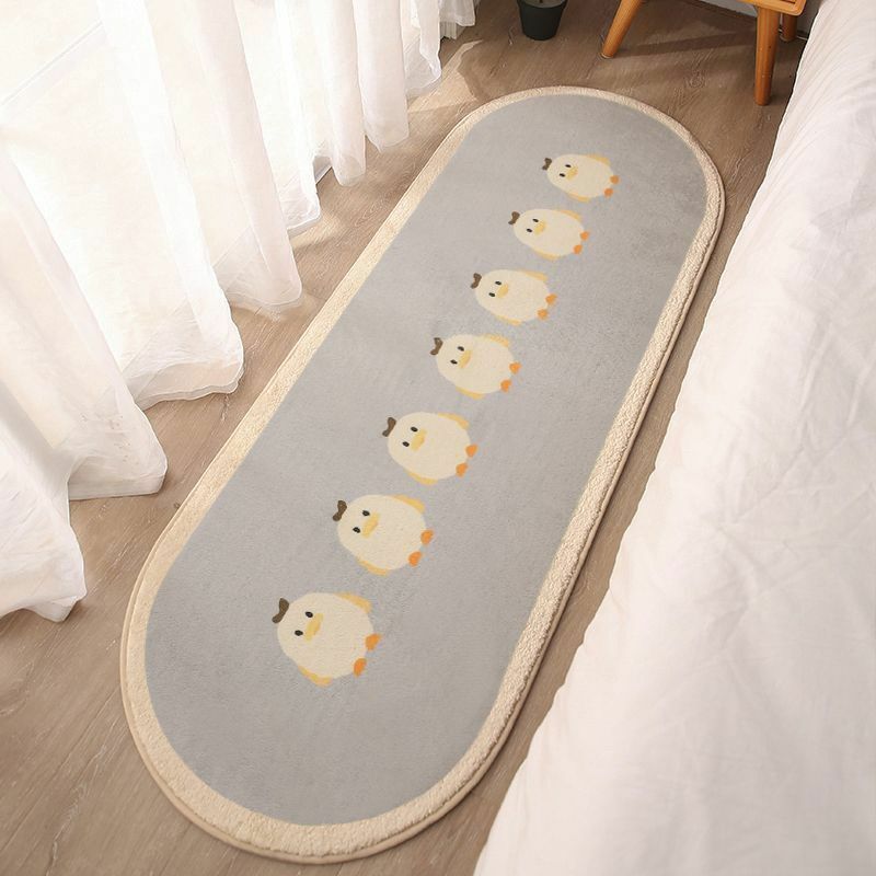 《1598》排排站動物床邊長形地墊((毛絨))