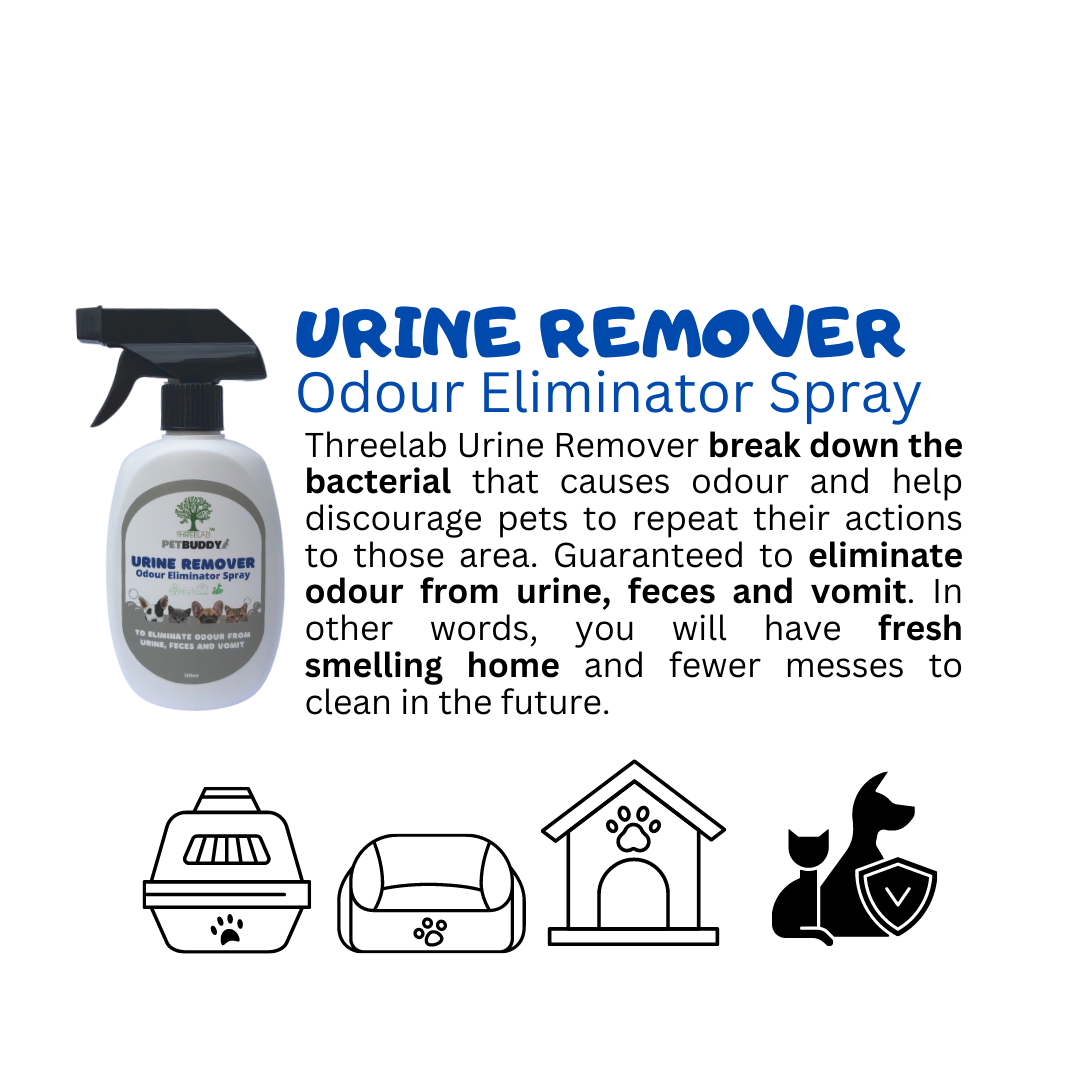 Threelab Urine Remover Pet Odour Eliminator Spray