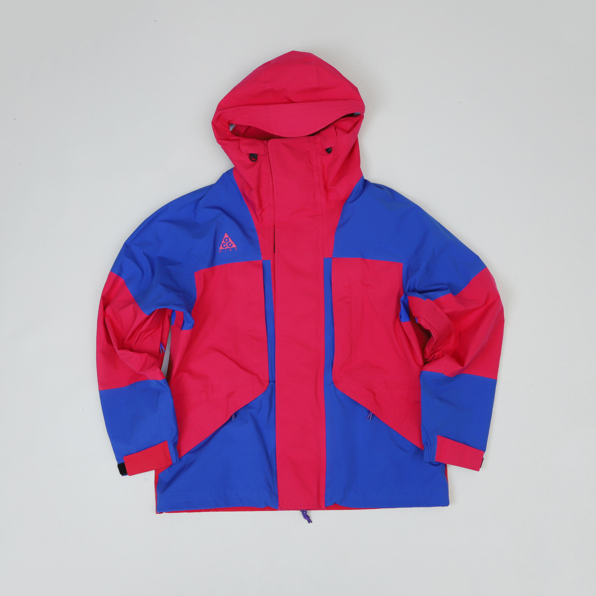 [售出無退換] 二手S號 NIKE NSW ACG GORE-TEX 絕版 桃紅藍 防水 衝鋒衣 防風外套【BQ7195-666】GTX