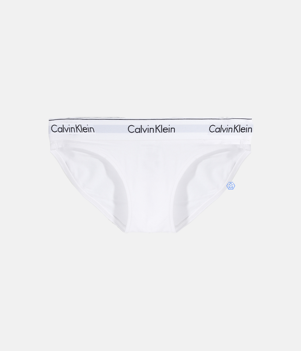 Calvin Klein Modern Cotton Bikini 白色彈力棉包臀內褲 (F3787E/QF8520)