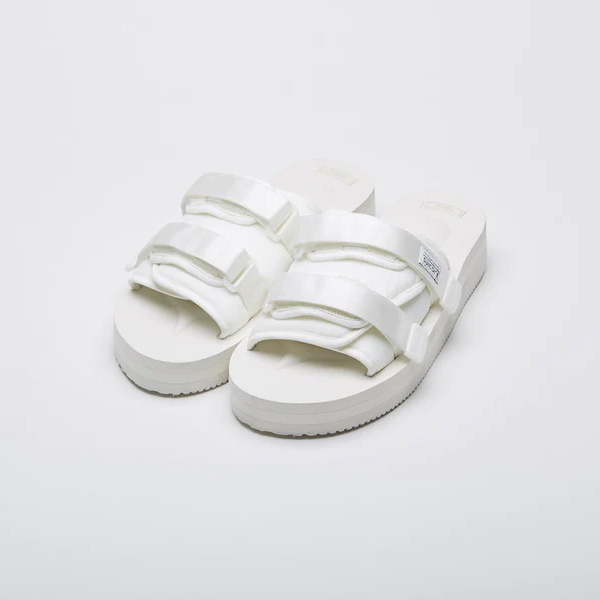 [出清商品售出無退換] SUICOKE MOTO-VPO OG-056VPO 白色 厚底 魔鬼氈 拖鞋 VIBRAM 黃金大底【SK22056VPOWH】