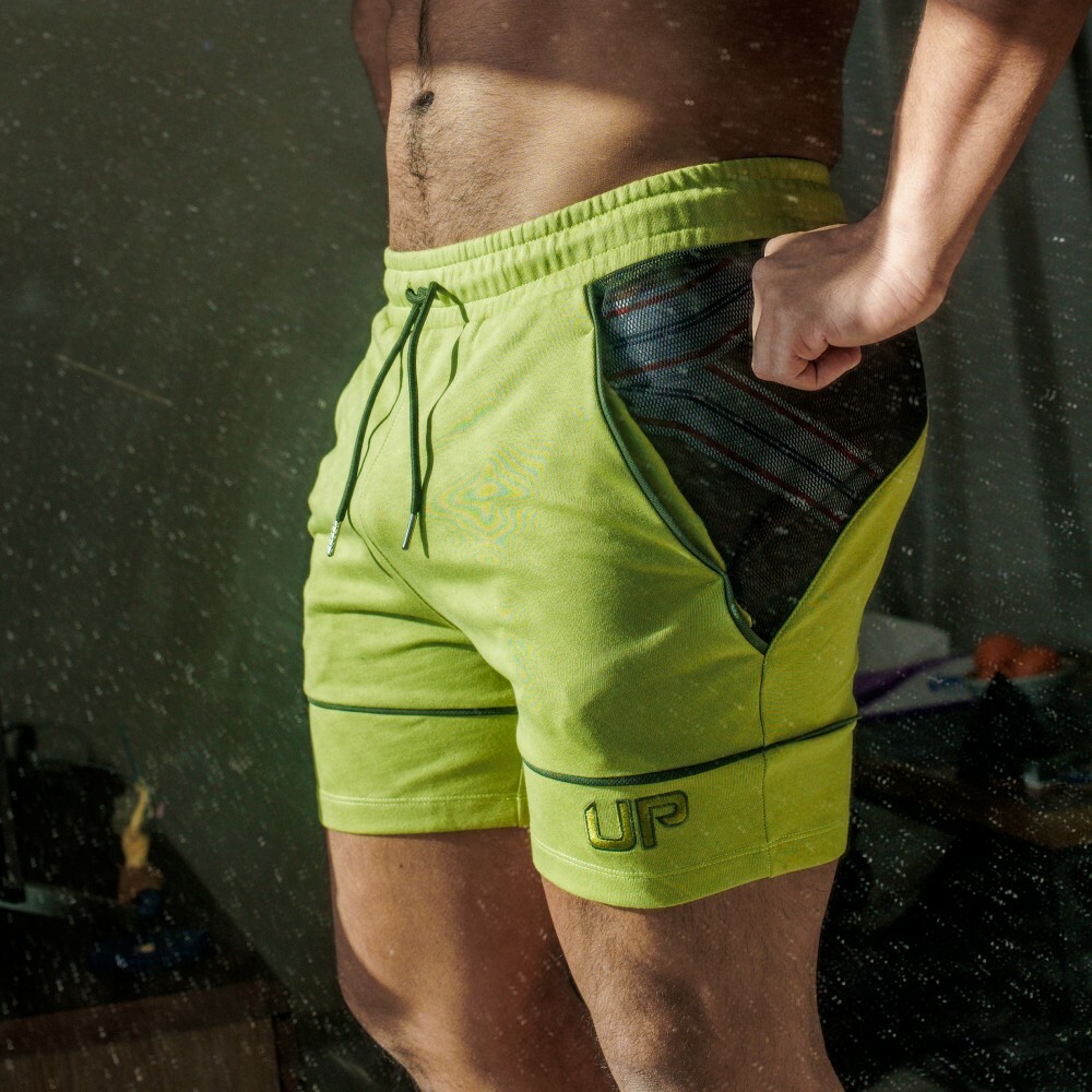 UP For Fun Max 棉短褲 鮮綠/深綠