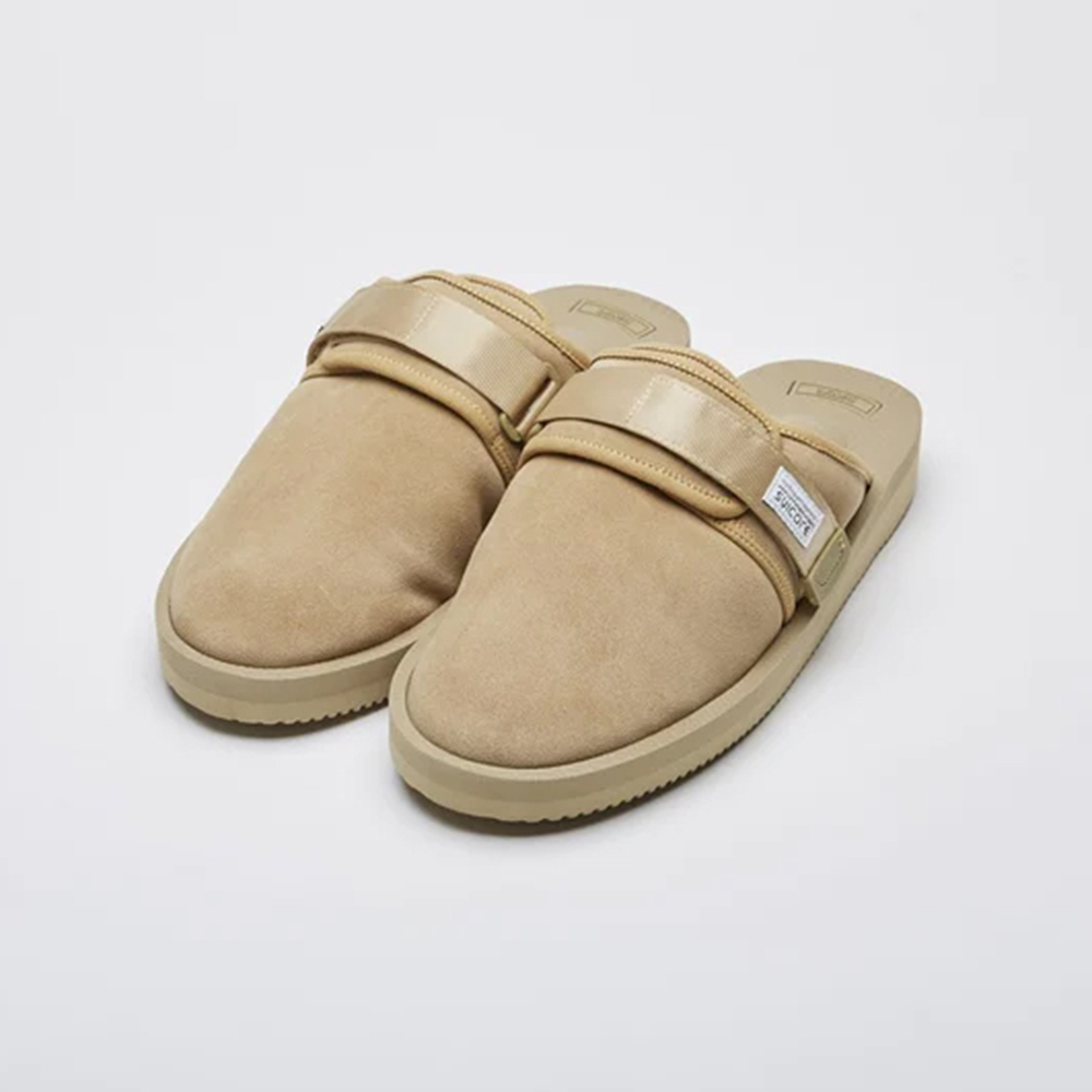 [出清商品售出無退換] SUICOKE ZAVO-VS OG-072VS 沙色 卡其色 魔鬼氈 VIBRAM 黃金大底 包頭拖鞋【SK22072VSBE】