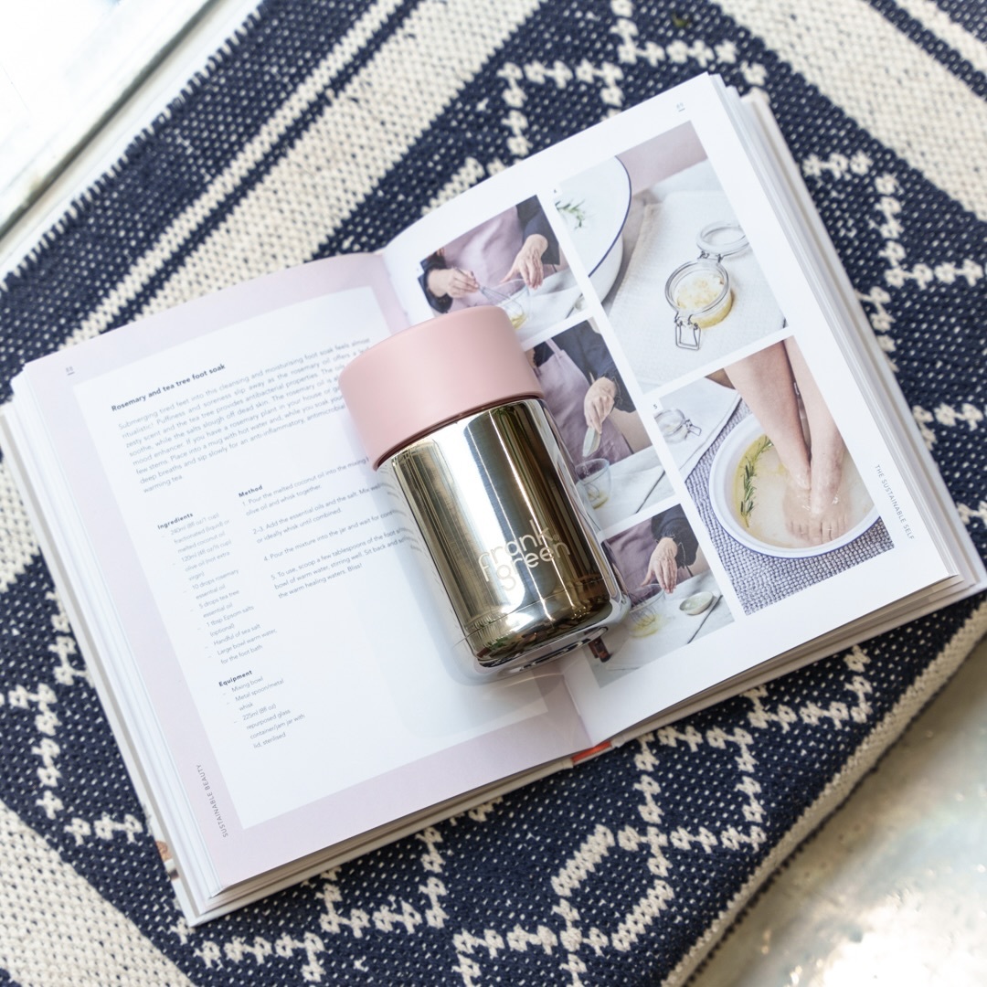 Chrome Silver Ceramic Reusable Cup - Pink - 10oz / 295ml | FRANK GREEN