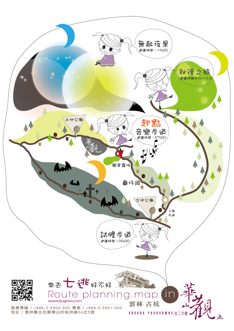 華山觀止虫二行館 地圖