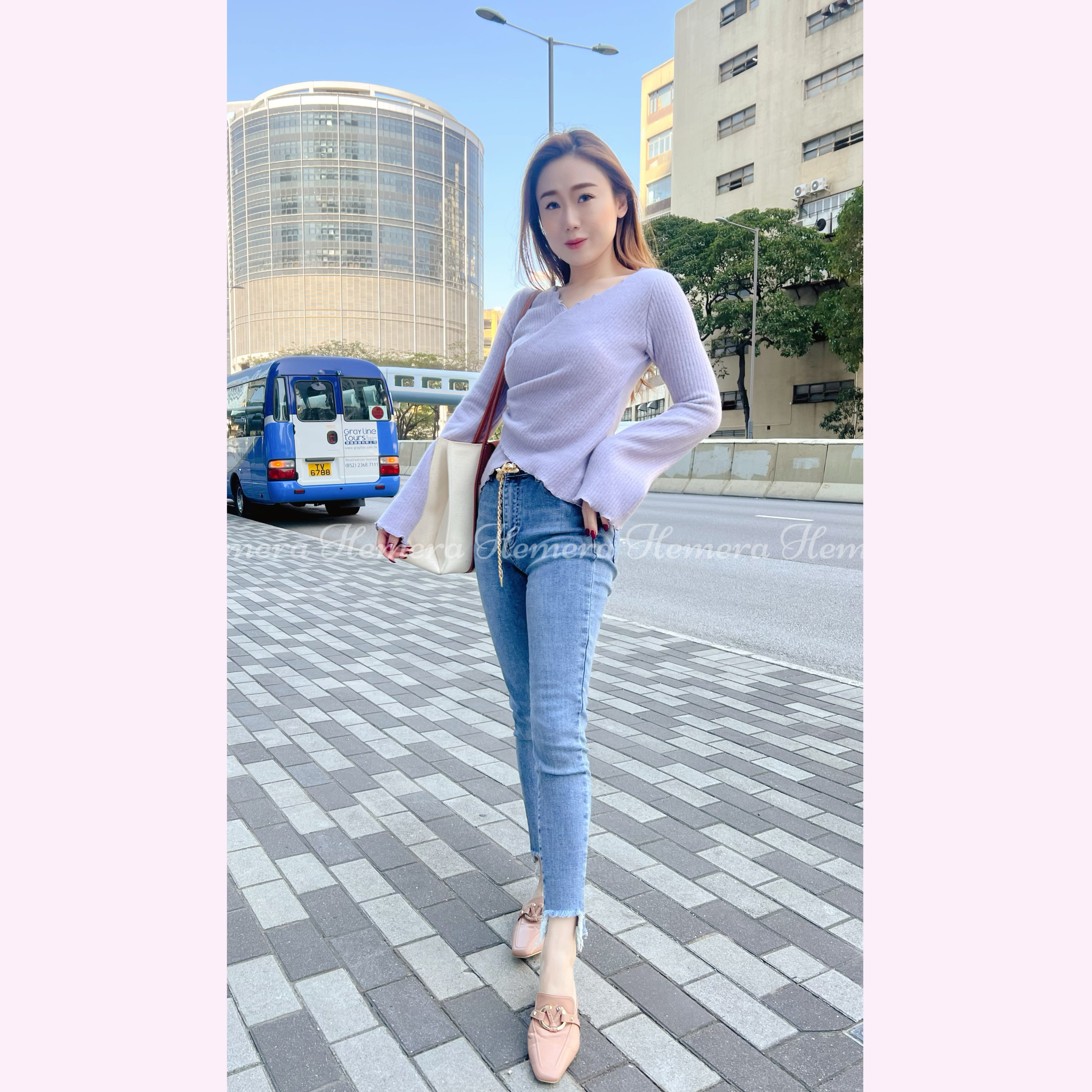 TP23W0207 甜美WRAPPING設計薄毛毛上身