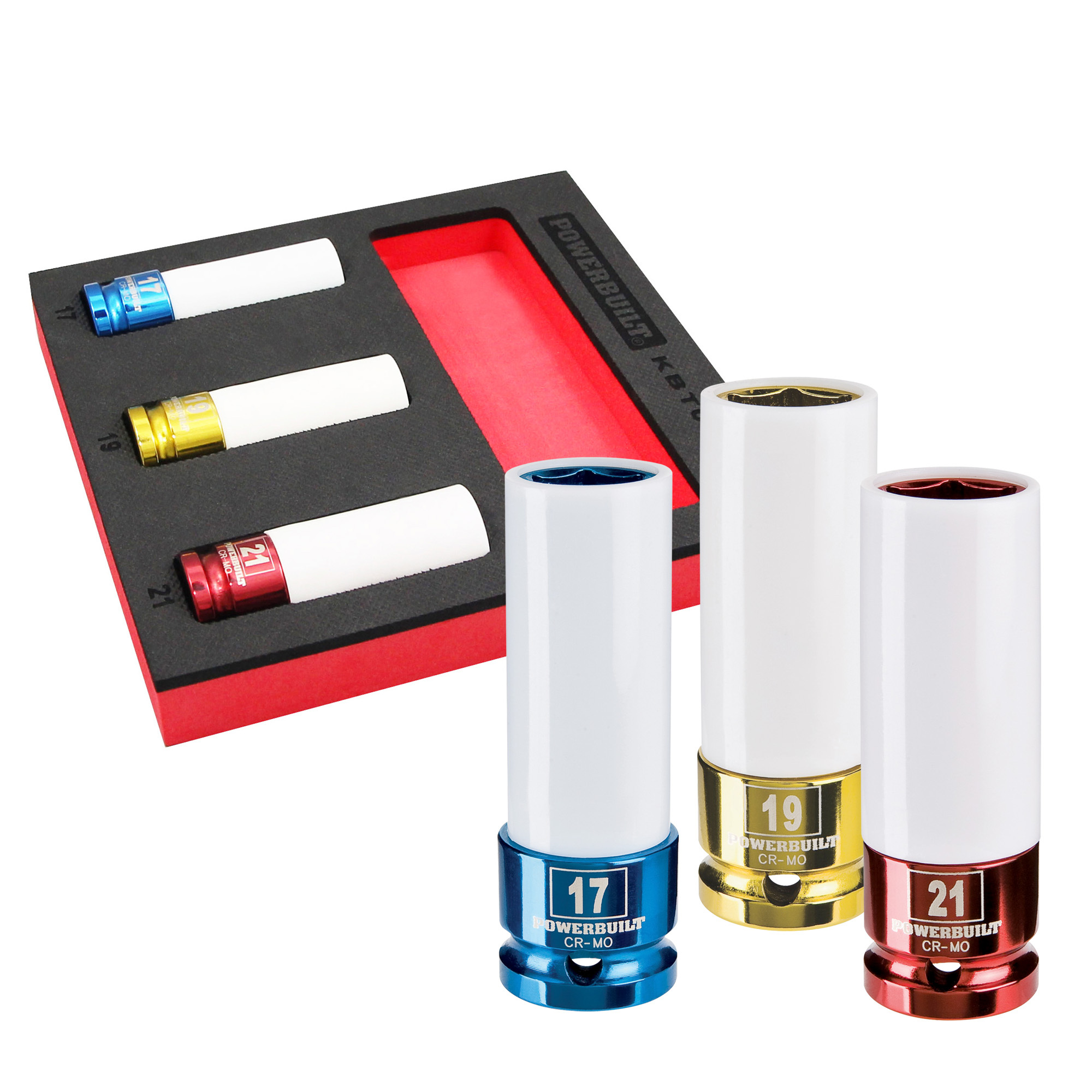 Powerbuilt 3件四分防傷拆輪圈套筒組