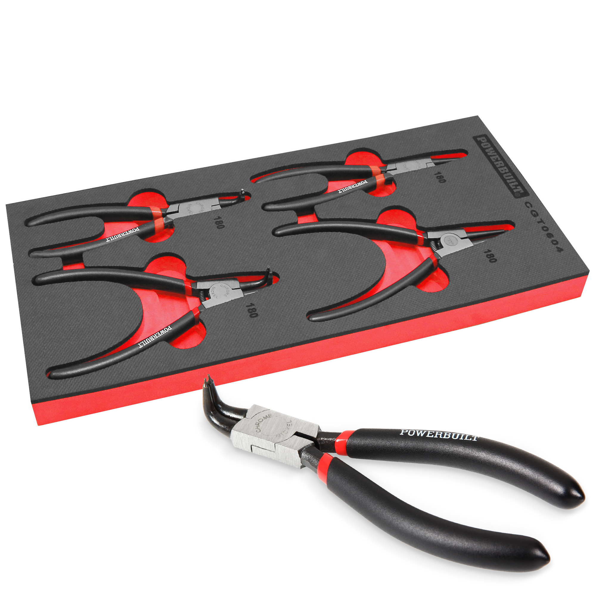 Powerbuilt 180mm加長4件彈簧鉗組