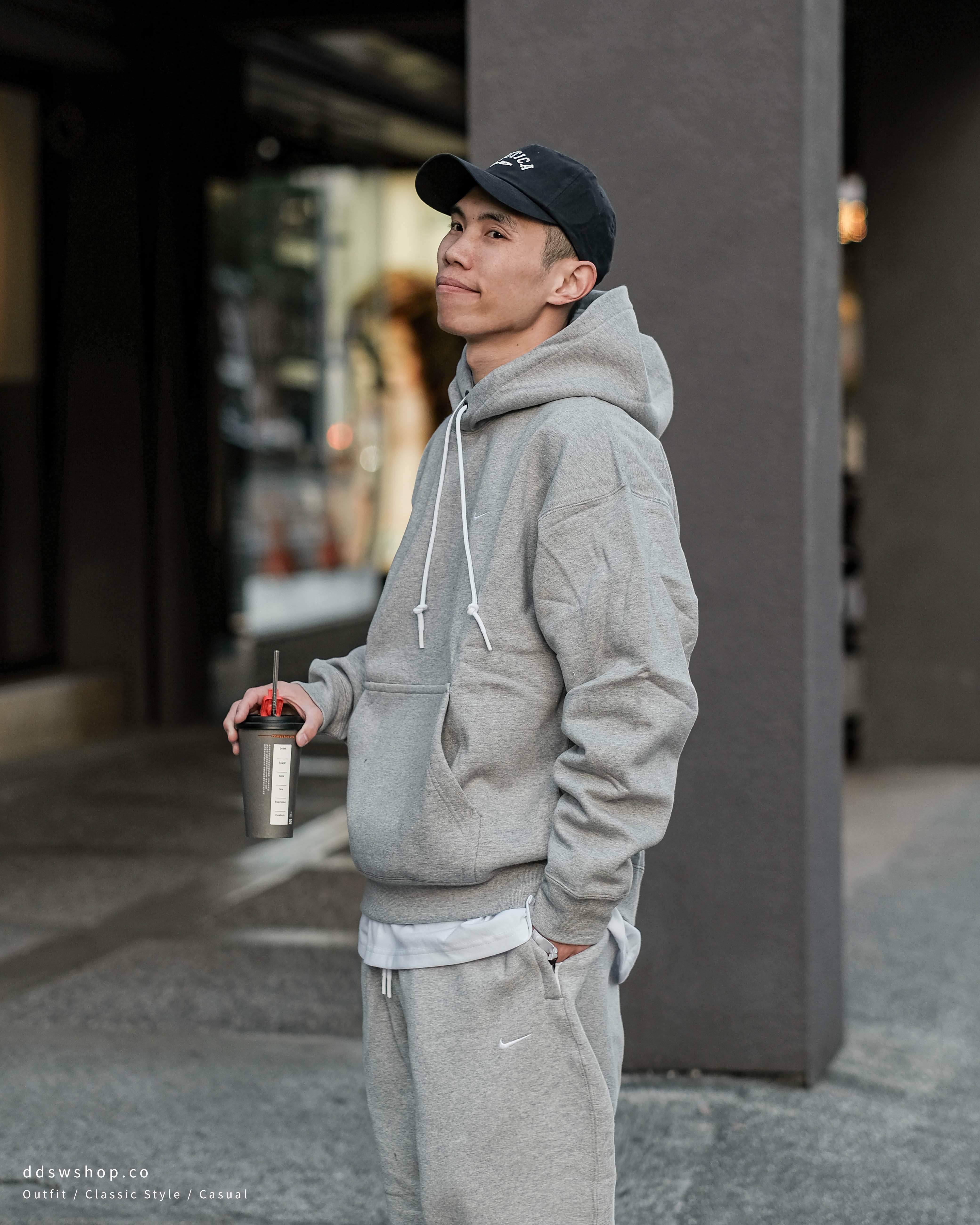 Nike Swoosh Logo Fleece 帽踢 棉褲 刺繡 Logo 黑色 灰色