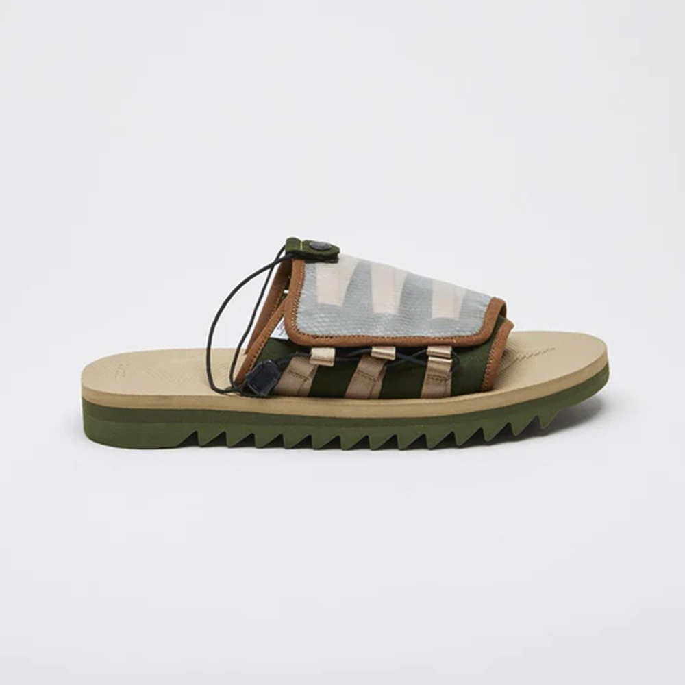[出清商品售出無退換] SUICOKE DAO-2AB OG-195-2AB 橄欖沙 鋸齒 可調節 魔鬼氈 抗菌鞋床 拖鞋【SK221952ABOB】