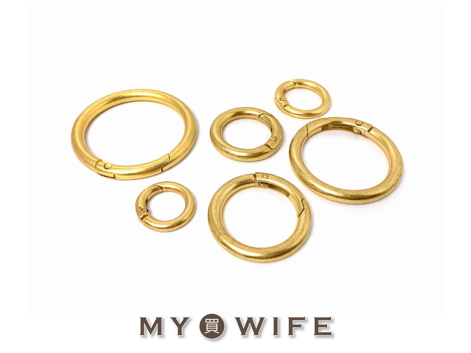 黃銅色鎖圈_6規格【YR-23013101/YR-23013102/YR-23013103/FY-2956/YR-23013105/YR-23013106】