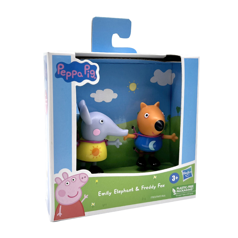 《 Peppa Pig 》 粉紅豬小妹 好朋友雙入公仔組 emily+freddy