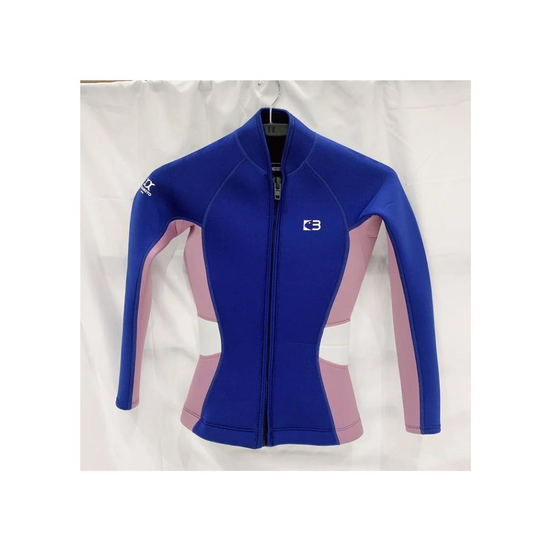 ▲現貨-Bestdive 女款 3mm 棉彩系列 防寒上衣-海軍藍+芋紫