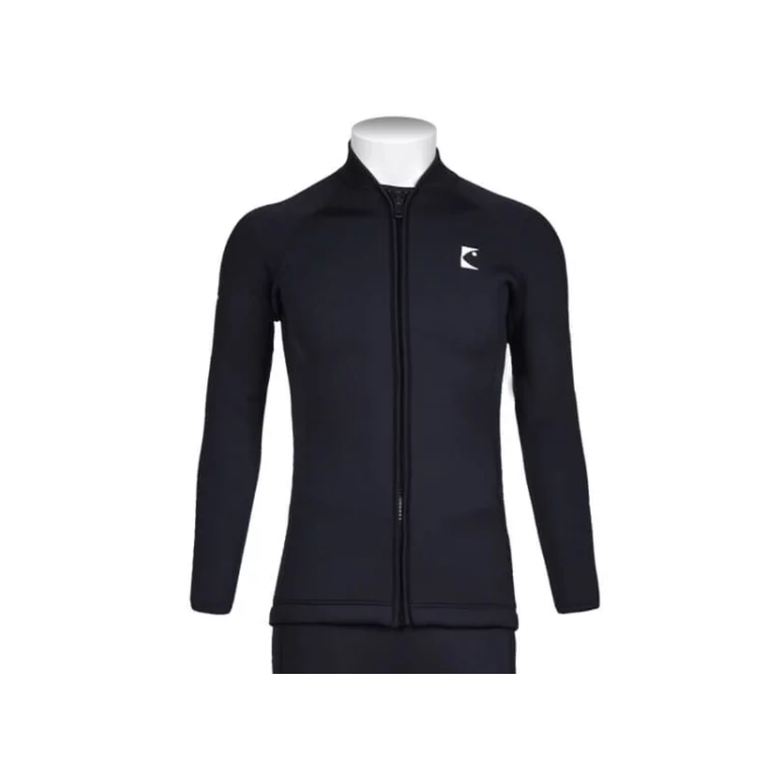 ▲現貨-Bestdive 男款 3mm 黑白系列 防寒上衣-全黑