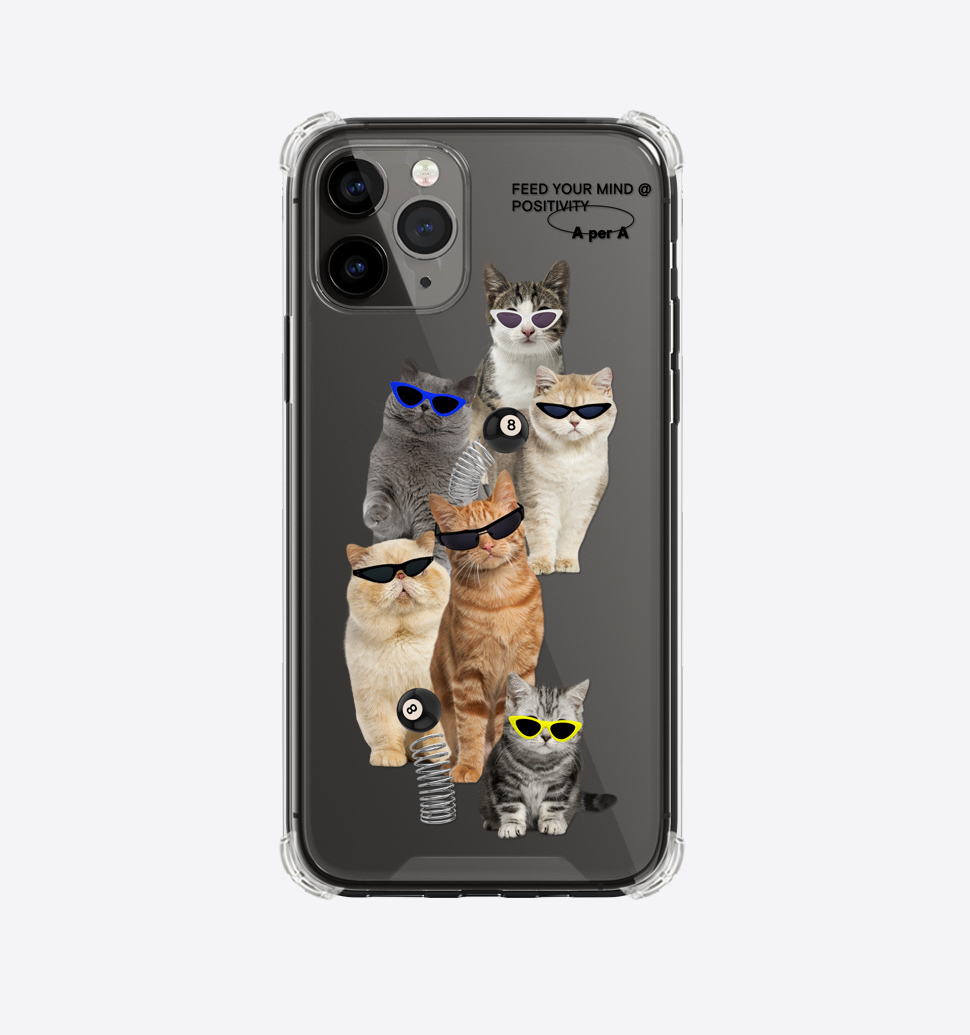 A PER A -sunglasses cat club 透明硬殼