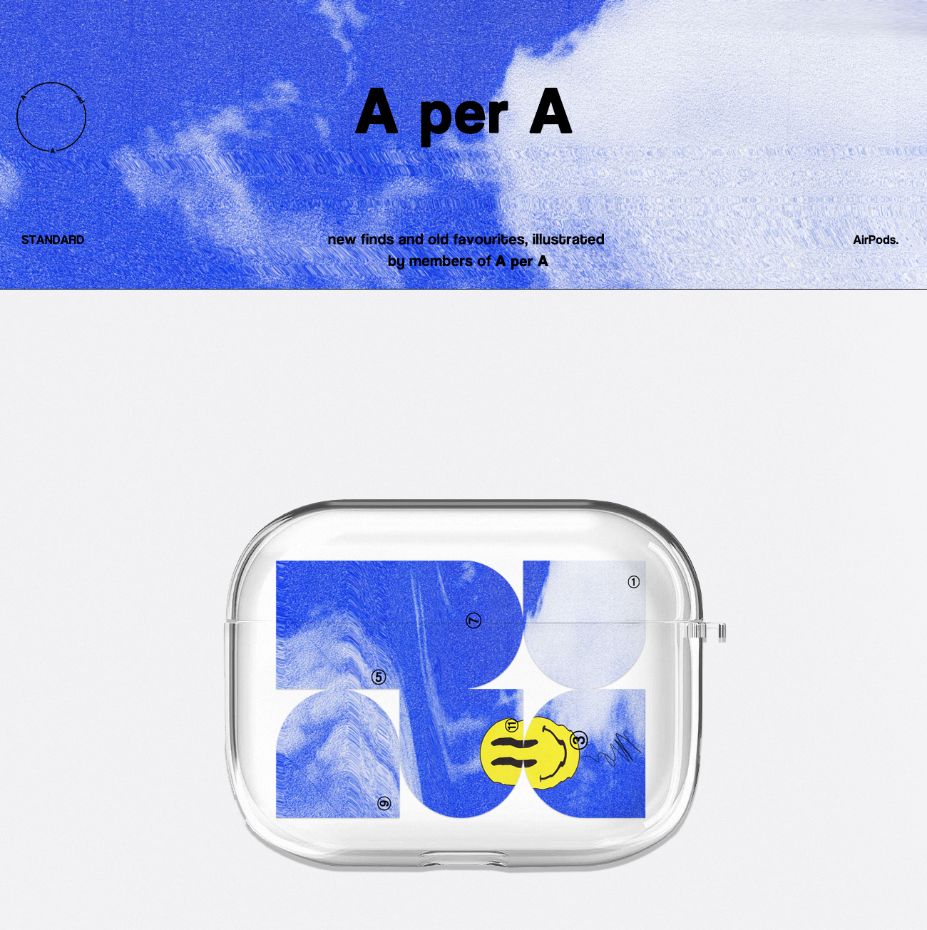 A PER A - Smile clouds and numbers AirPods Pro CASE