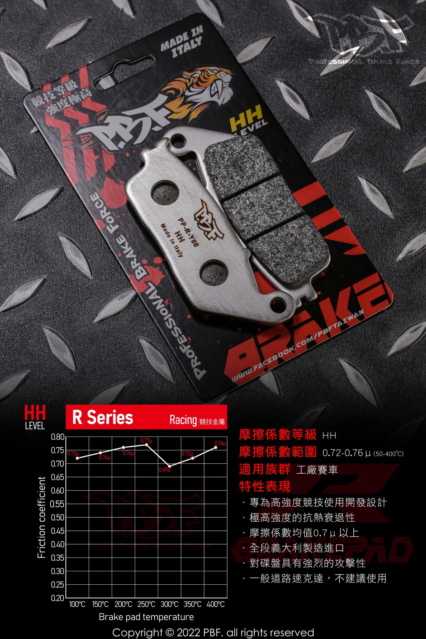 暴力虎 PBF R系列煞車皮
