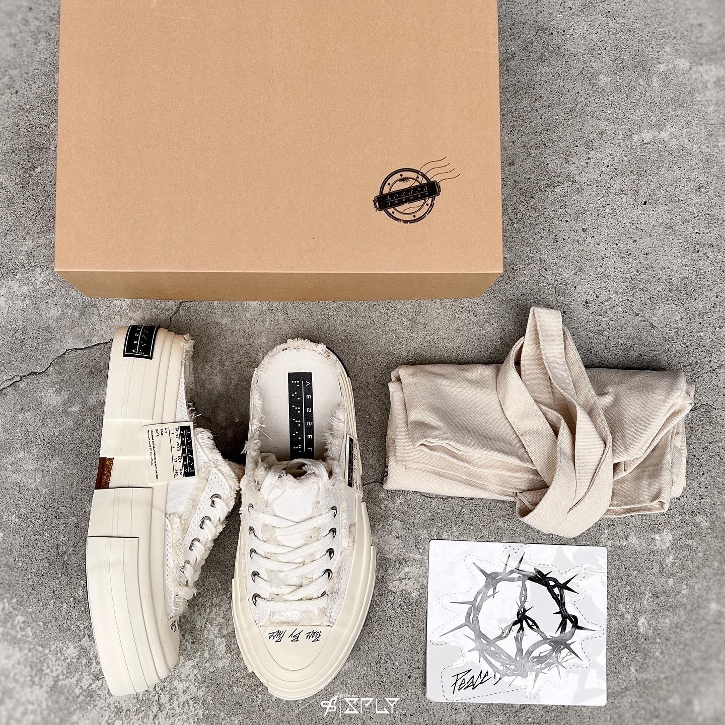 XVESSEL gop Slip On White 吳建豪 解構 白 懶人鞋 S20x005w