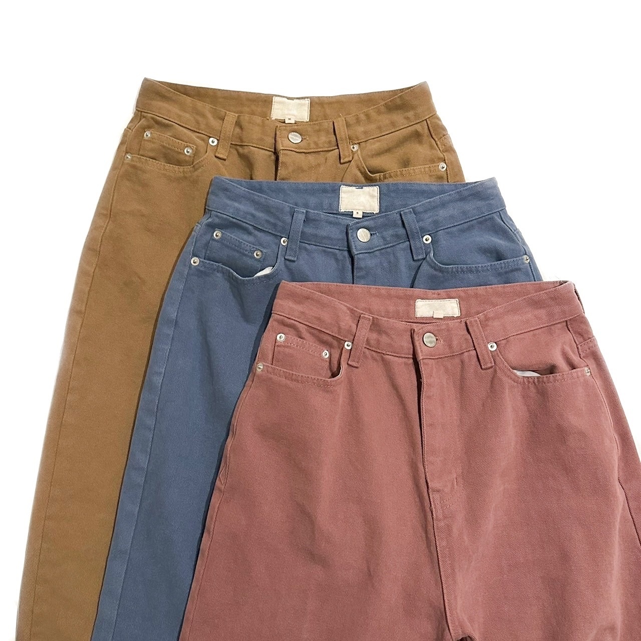 低調多色直腳褲