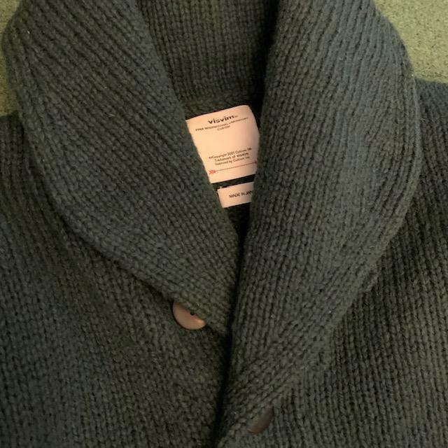 VISVIM COWICHAN HAND-KNIT - GREEN SIZE 2 IN STOCK NOW (現貨發售中)