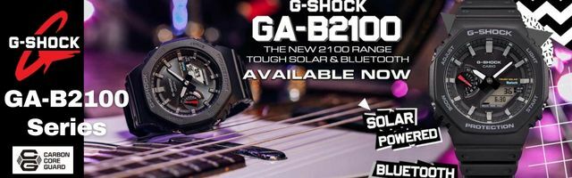 Casio G-Shock Carbon CasiOak Solar Bluetooth Analog Digital Men's Watch Octagon Bezel GA-B2100 Series