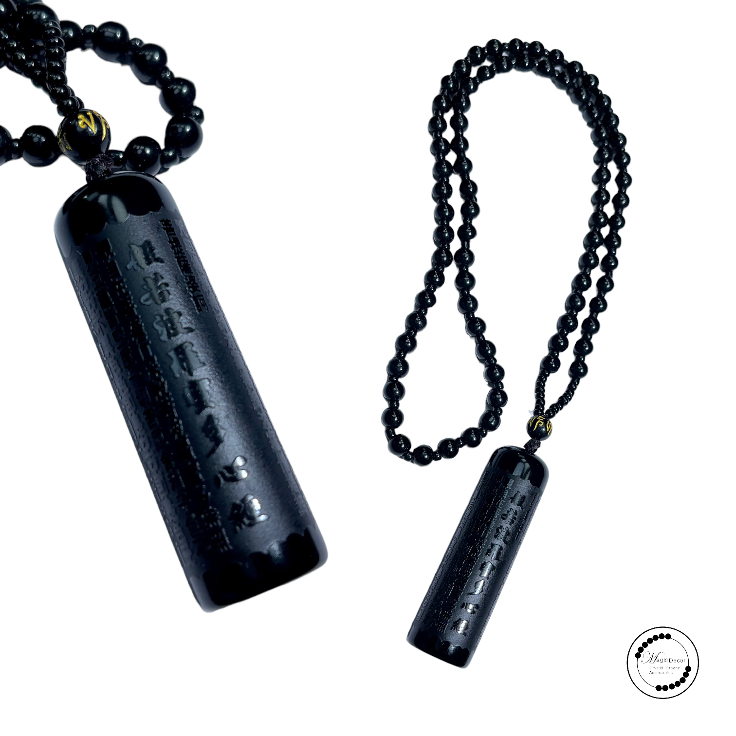 圓柱般若波儸蜜曜石長頸鏈