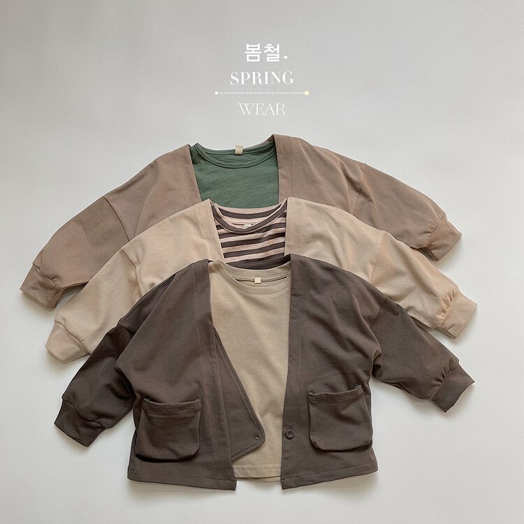 復古口袋一粒扣小外套