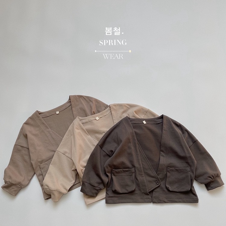 復古口袋一粒扣小外套