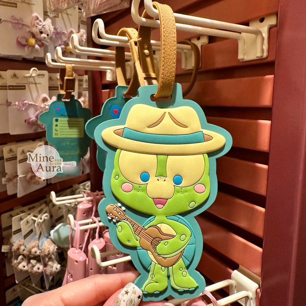 夏威夷系列 奧樂米拉 海龜 OluMel 造型 行李 吊牌 -香港迪士尼樂園