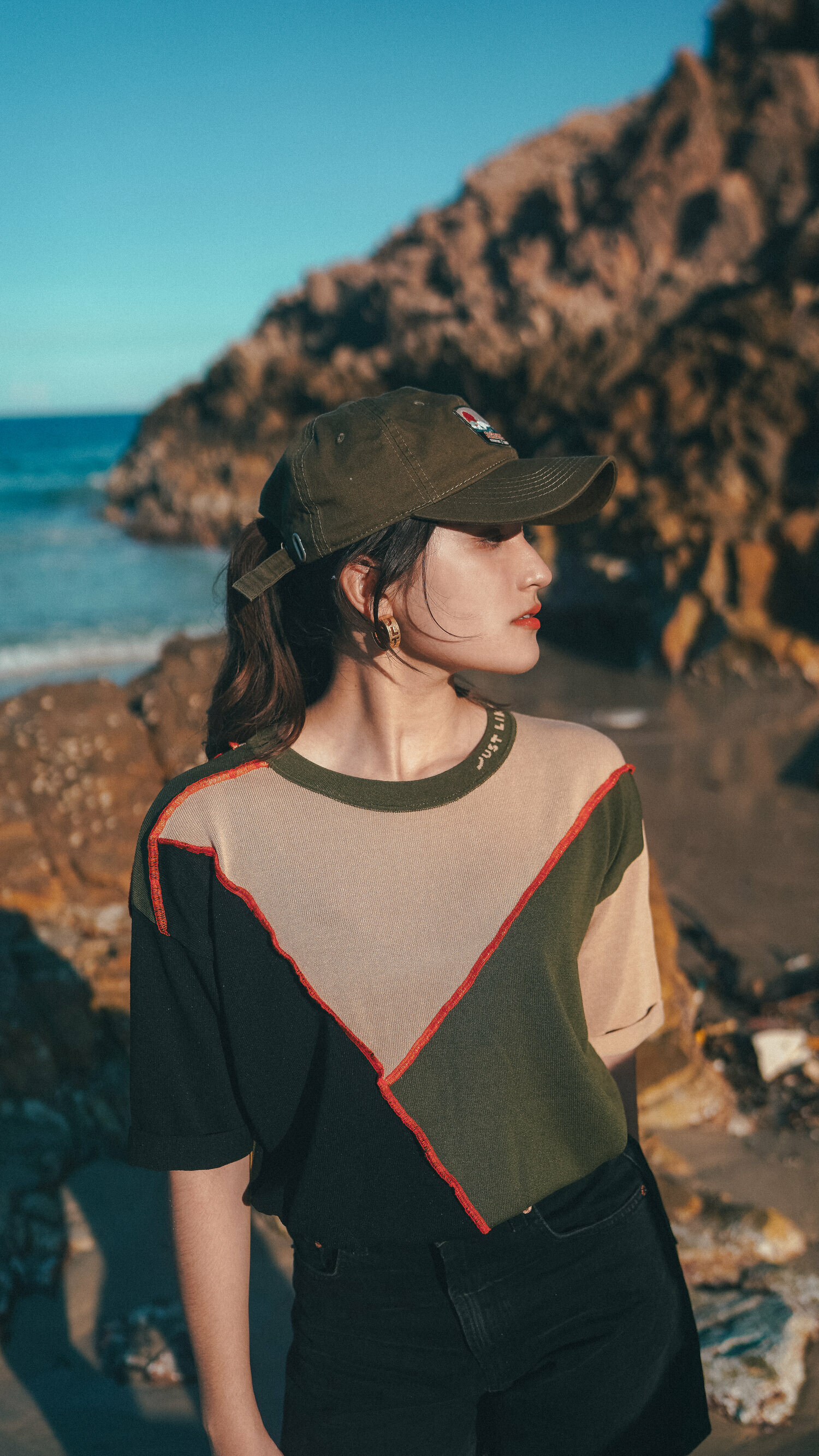 【Just Africa】刺繡布章棒球帽 - 軍綠色