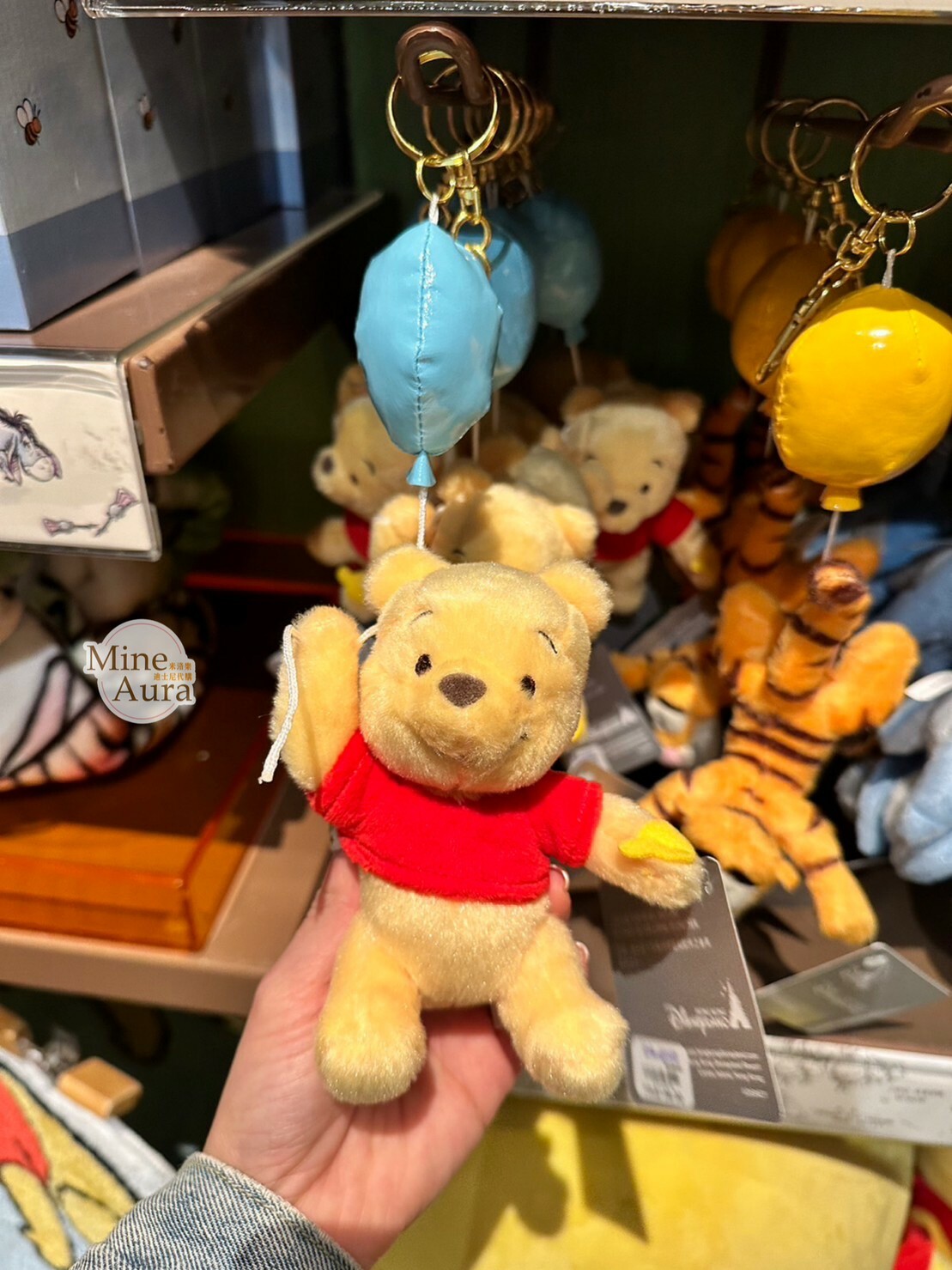 噗噗 小熊維尼 Winnie the Pooh 絨毛 鑰匙圈 吊飾 -香港迪士尼樂園