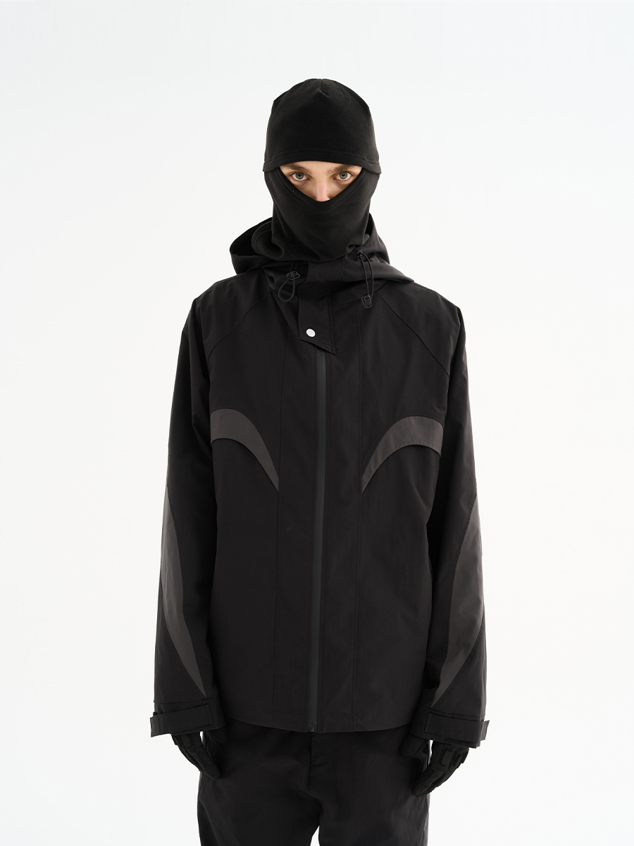 HARSH AND CRUEL 23SS 飛邊裁片層次拼接機能防風衝鋒衣 HN231050033