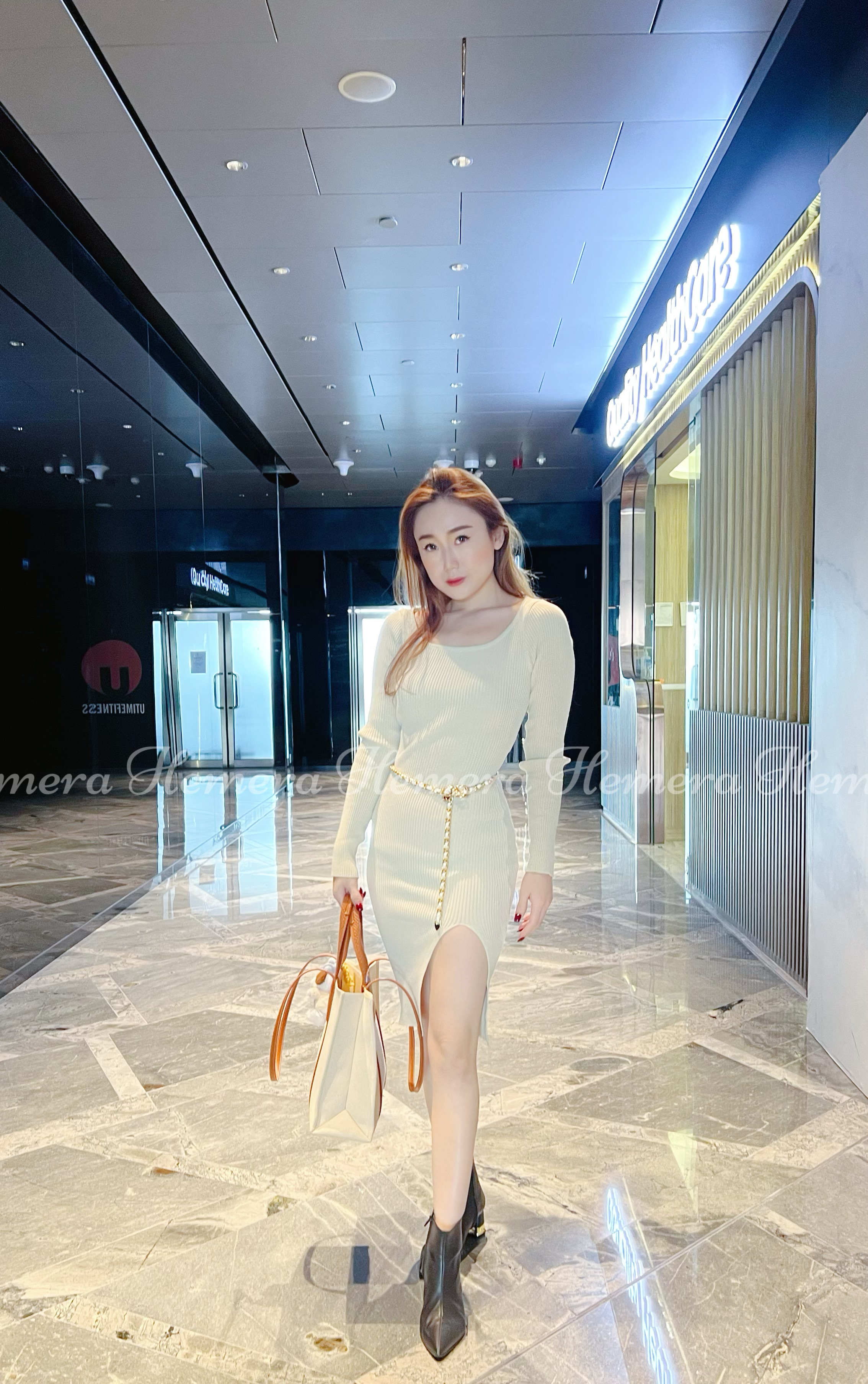 DR23W0214 性感貼身開叉連身裙