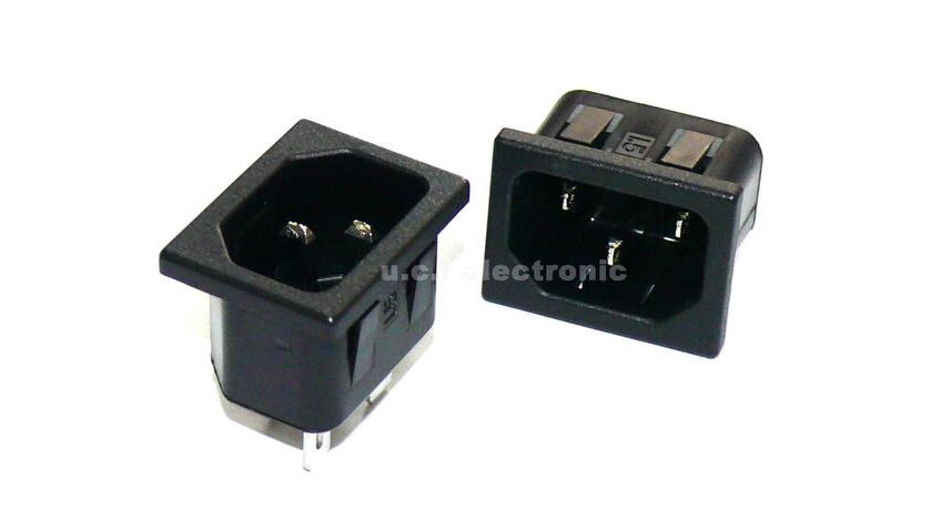 【UCI電子】(二C-4) AC-016 AC電源插座三腳15A250V品字形型