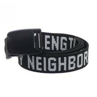 NEIGHBORHOOD NBHD S&L / P-BELT 19SS 黑色 織帶皮帶 腰帶【91MYNHAC06BK】